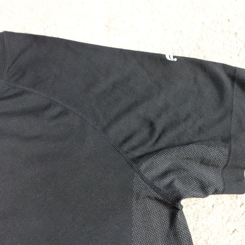 Fabletics Shirt Large Black Solid Raglan Performa… - image 3